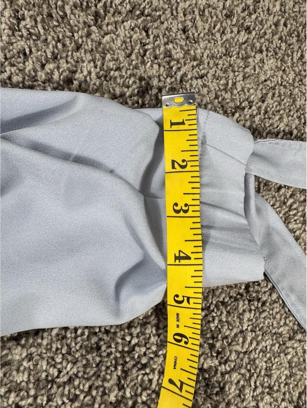 Rachel Zoe Shirt Womens Size L Light Blue Button Down Long Sleeve - Picture 9 of 9